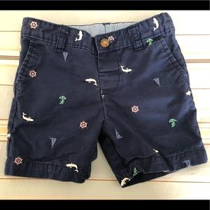 Embroidered Nautical Boys Adjustable Shorts 24mo